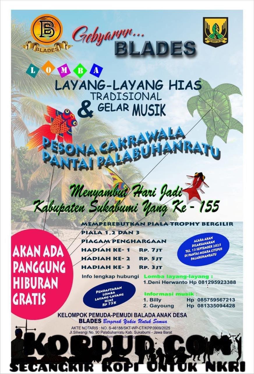 Iman Adinugraha Dorong Kreativitas Anak Muda Sukabumi Lewat Festival Layang-Layang & Parade Band: Jutaan Rupiah Menanti Para Pemenang