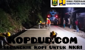 Solusi Tahan Beban Tinggi, Dinas PU Sukabumi Terapkan Perkerasan Beton di Ruas Nagrak–Cibadak