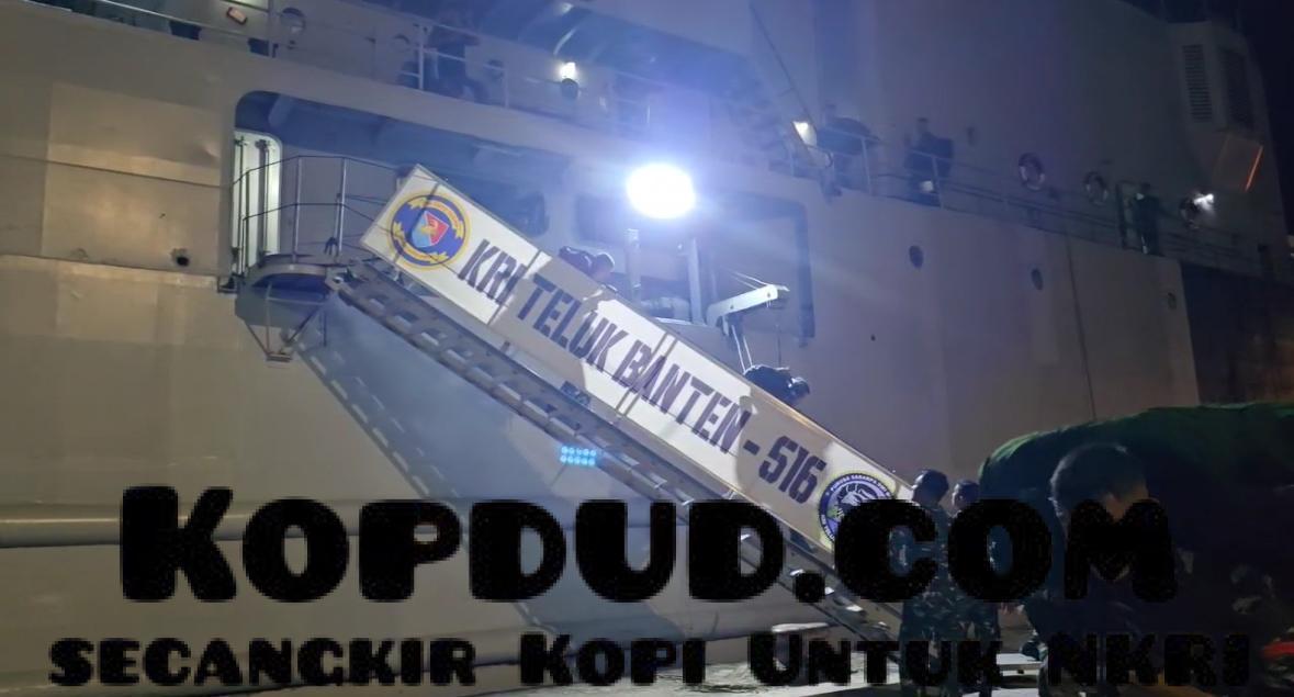 KRI Teluk Banten-516 TNI AL, Laksanakan Debarkasi Personel, dan Distribusi Bahan Kontak, di Belawan