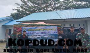 Lanal Sabang Distribusikan Bantuan Korban Banjir Ke Desa Panteu Loong Bireuen