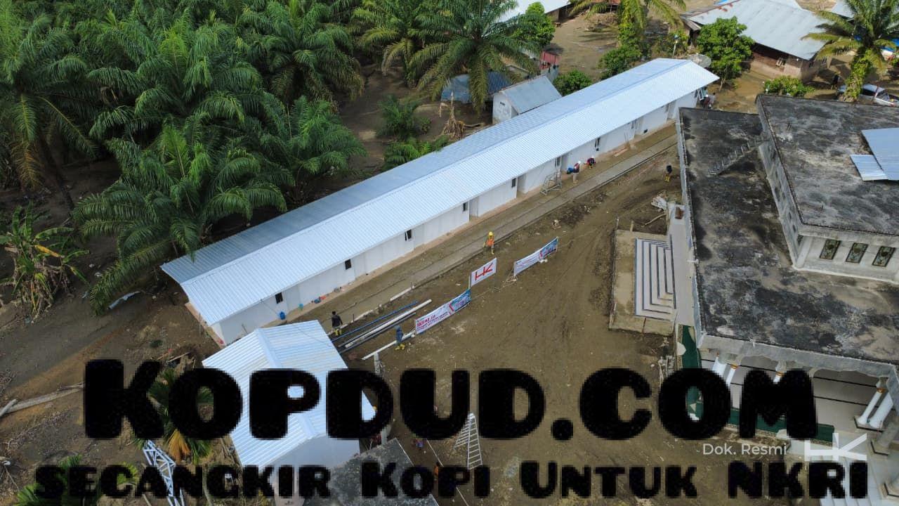 BUMN Terus Bangun Rumah Sementara di Aceh Timur, Progres Capai 97%