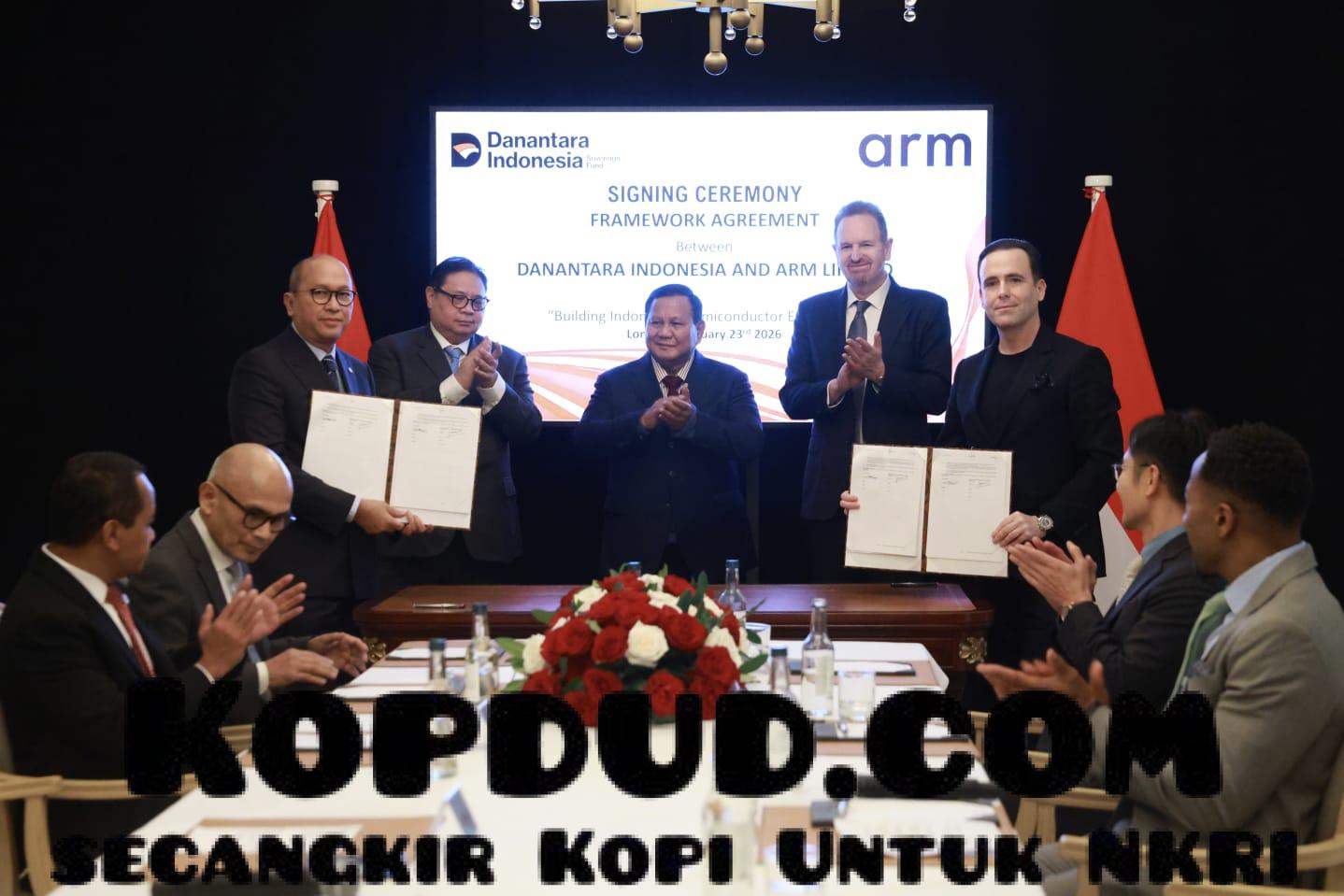 Prabowo Saksikan Kerja Sama Danantara–Arm Limited Inggris, Bidik Jadi Pemain Industri Chip Global