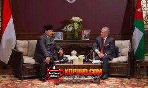 Prabowo dan Raja Yordania Tegaskan Komitmen Solusi Dua Negara untuk Perdamaian Palestina