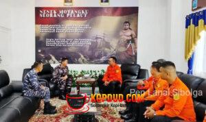 Danlanal Sibolga Terima Kunjungan Silaturahmi Kepala Kantor Pencarian dan Pertolongan Kelas B Nias