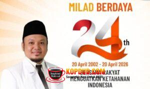 Erpa Aris Purnama Sampaikan Ucapan Milad ke-24 PKS Terus bersama Rakyat dalam Menguatkan Ketahanan Indonesia