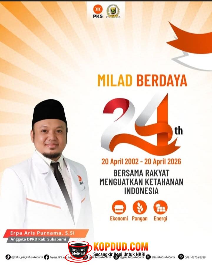 Erpa Aris Purnama Sampaikan Ucapan Milad ke-24 PKS Terus bersama Rakyat dalam Menguatkan Ketahanan Indonesia