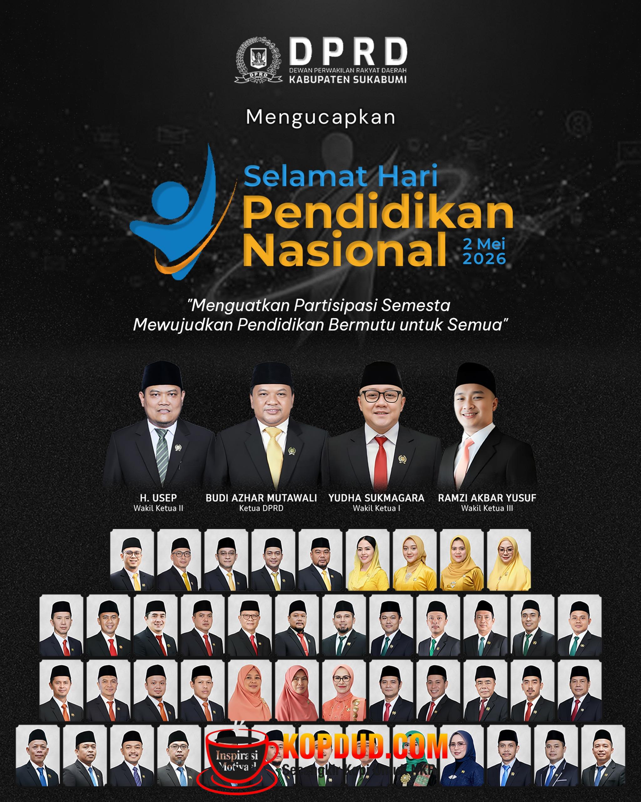 Dorong Pendidikan Inklusif dan Berkelanjutan, Begini Kata Ketua DPRD Sukabumi di Hardiknas 2026