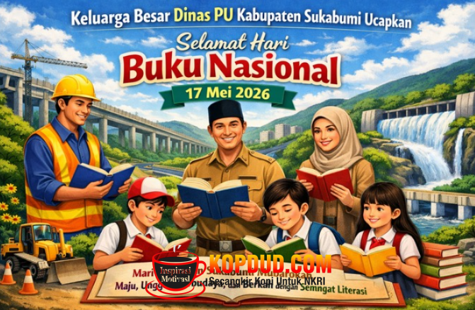 Keluarga Besar Dinas PU Kabupaten Sukabumi Ucapkan Selamat Hari Buku Nasional