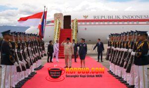Prabowo Tiba di Filipina untuk Hadiri KTT ASEAN, Disambut Tarian dan Pasukan Jajar Kehormatan