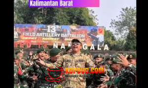 Dengan Semangat Sukabumi Mubarokah, Bupati Sukabumi, Asep Japar, Lepas Yon Armed 13 Nanggala, Satgas Pamtas RI–Malaysia
