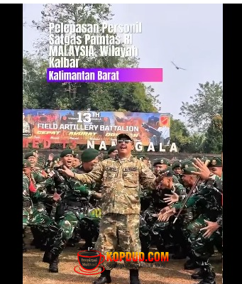 Dengan Semangat Sukabumi Mubarokah, Bupati Sukabumi, Asep Japar, Lepas Yon Armed 13 Nanggala, Satgas Pamtas RI–Malaysia