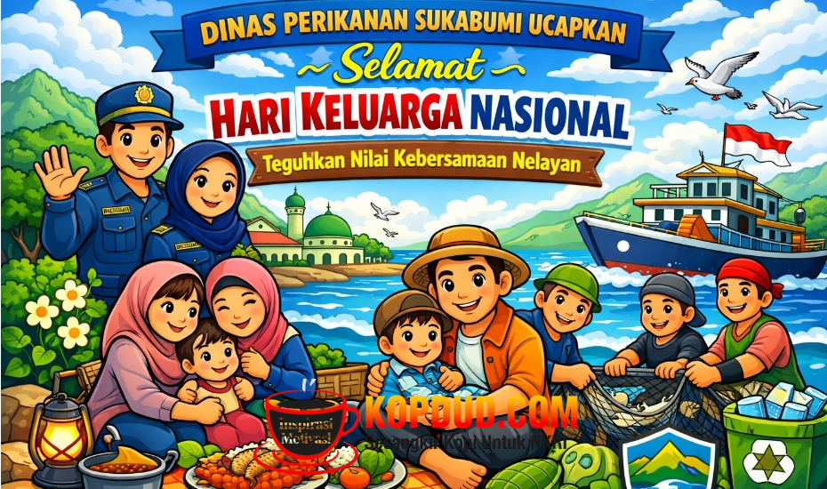 Dinas Perikanan Sukabumi Ucapkan Selamat Hari Keluarga Nasional, Teguhkan Nilai Kebersamaan Nelayan