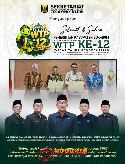 Sekretariat DPRD Kabupaten Sukabumin WTP ke-12, Bukti Konsistensi Tata Kelola Keuangan