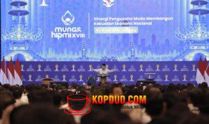 Tak Ada Pertumbuhan Ekonomi Tanpa Nasionalisme, Kata Prabowo di Munas HIPMI