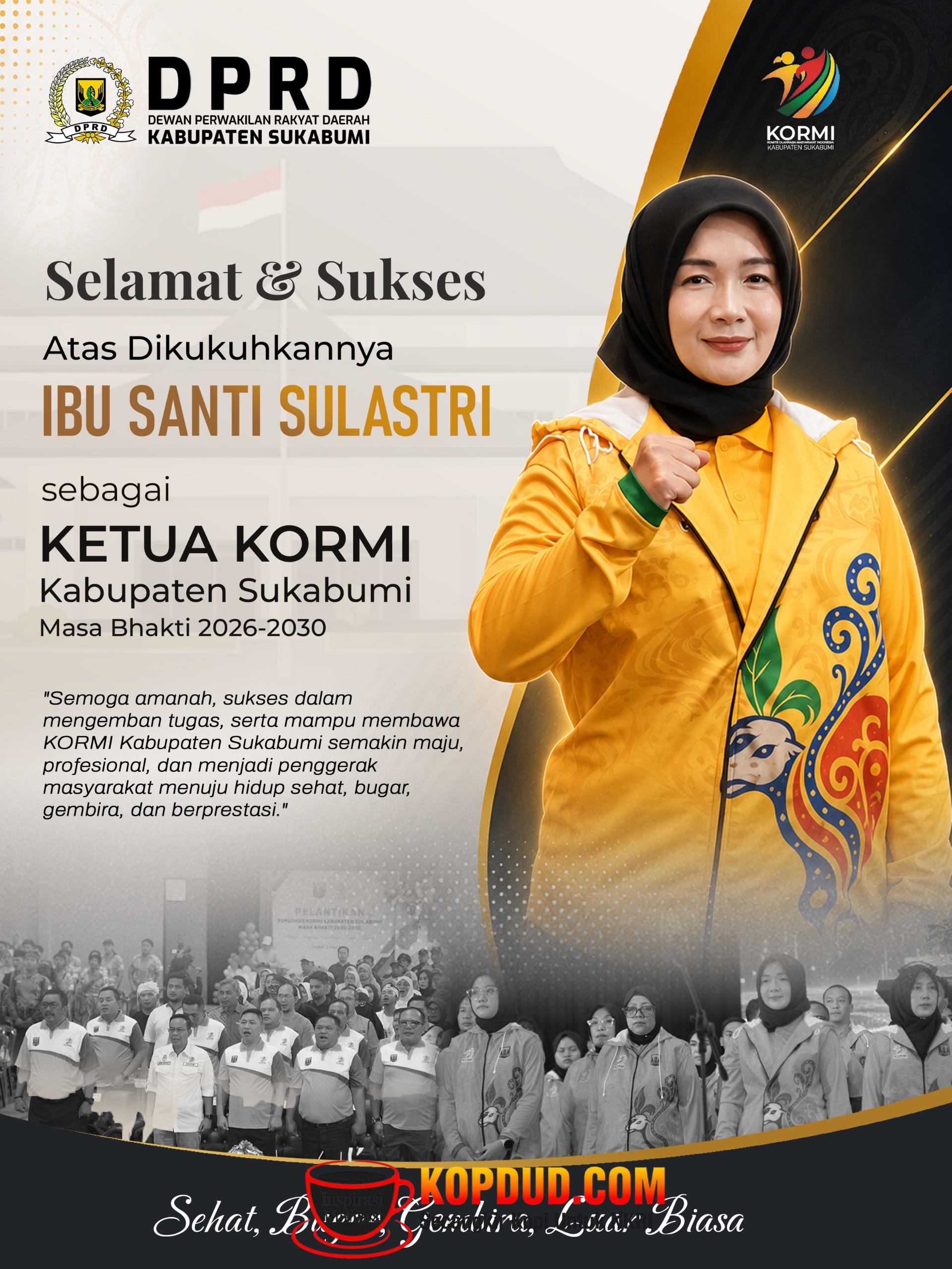 DPRD Sukabumi Apresiasi Pengukuhan Ketua KORMI, Dorong Olahraga Jadi Budaya Hidup Sehat