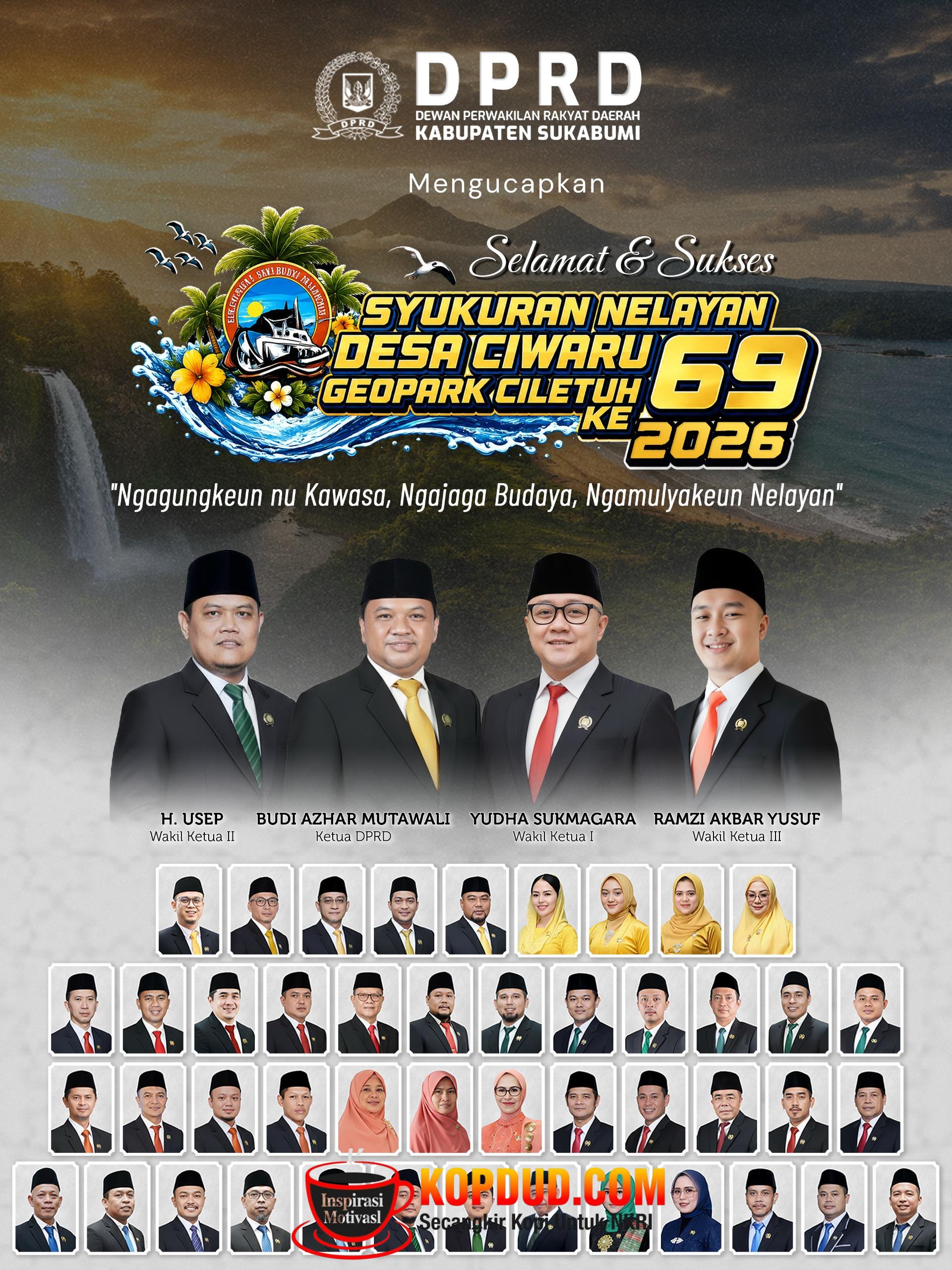 DPRD Sukabumi Apresiasi Syukuran Nelayan Ciwaru ke-69