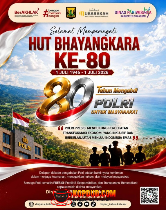 Dispar Sukabumi Ucapkan Dirgahayu Hari Bhayangkara ke-80