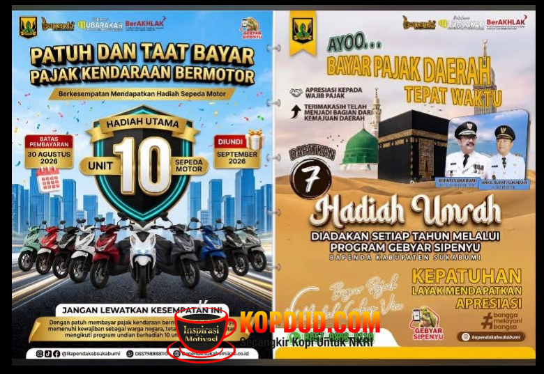 Sukabumi Mubarokah, Asep Japar Hadiah Motor dan Umroh untuk Warga Taat Pajak