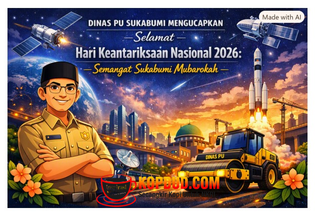 Dinas PU Sukabumi Sambut Hari Keantariksaan Nasional 2026 Semangat Muabrokah Bangun Negeri Menuju Masa Depan