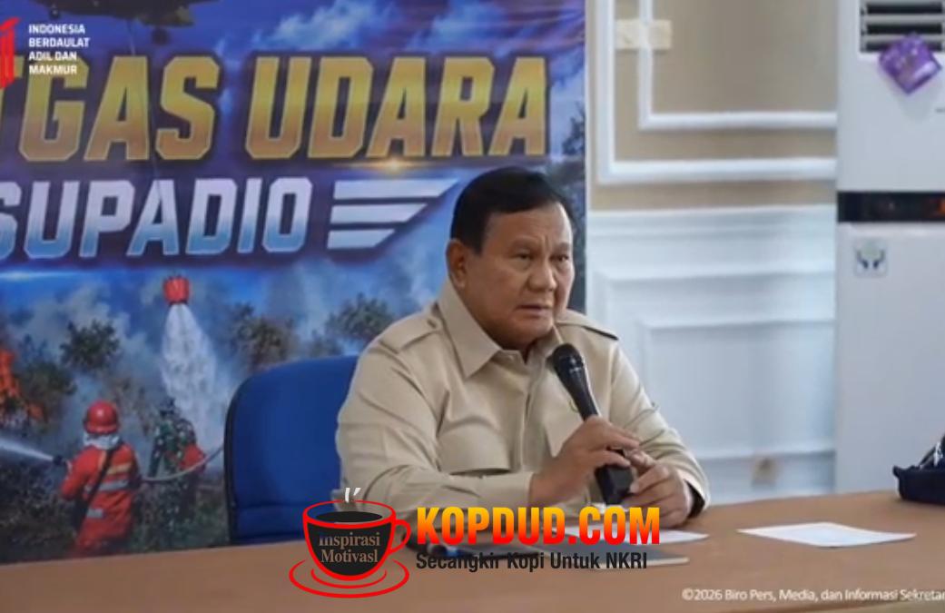Prabowo Turun Langsung Tangani Karhutla Kalimantan