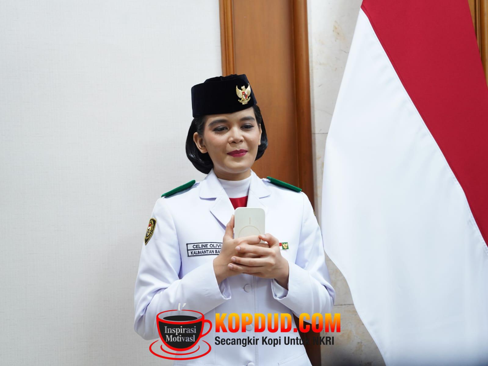 Sosok Celina Olivia Apriani Theo, Pelajar SMK Negeri 5 Pontianak, Mengukir Sejarah Membawa Baki Merah Putih di Istana Merdeka