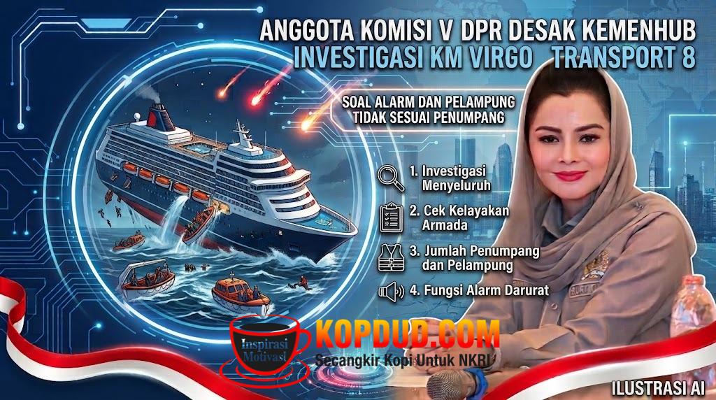 Anggota Komisi V DPR desak Kemenhub investigasi KM Virgo Transport 8 soal alarm dan pelampung tidak sesuai penumpang Anggota Komisi V DPR desak Kemenhub investigasi KM Virgo Transport 8 soal alarm dan pelampung tidak sesuai penumpang