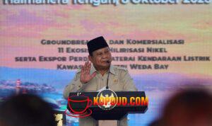 Prabowo Resmikan Ekspor Perdana Baterai Listrik Dari Weda Bay