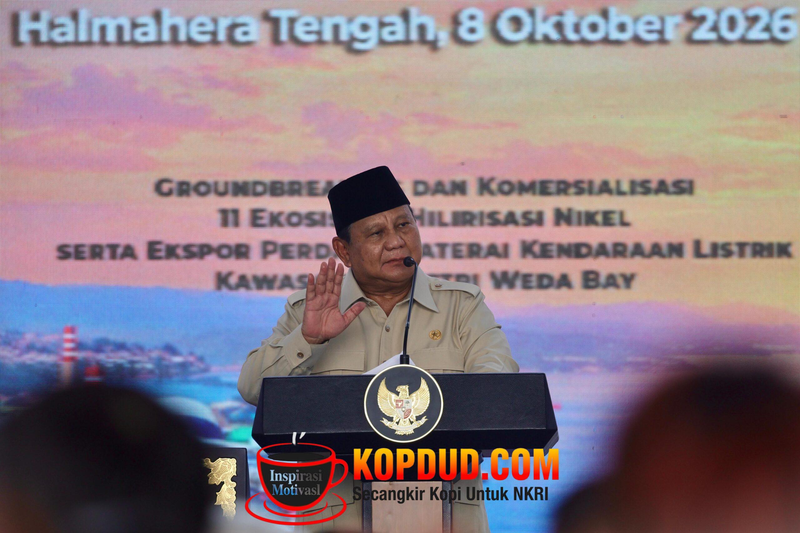 Prabowo Resmikan Ekspor Perdana Baterai Listrik Dari Weda Bay