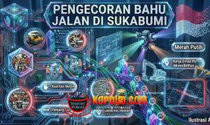 Bahu Jalan Parungkuda-Bojongpari di Sukabumi Dibeton