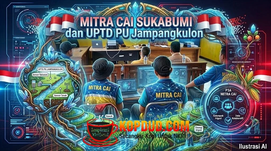 Jaga Pasokan Air Pertanian UPTD PU Jampangkulon Gandeng P3A Mitra Cai